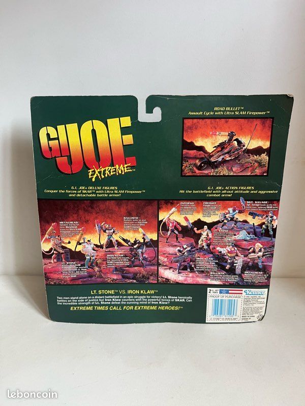 Figurine vintage GI Joe hasbro 1995 Stone Iron Klaw