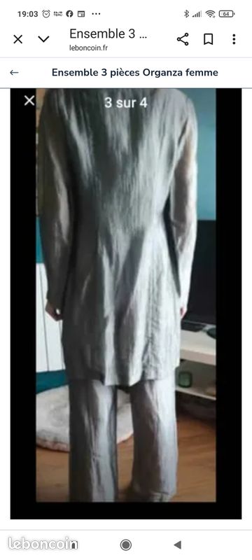 URGENT Ensemble 3 pièces Organza femme (image 2)