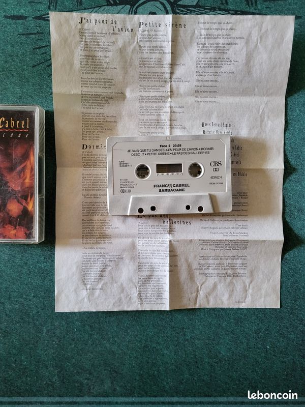 Cassette audio Francis Cabrel sarbacane (image 3)