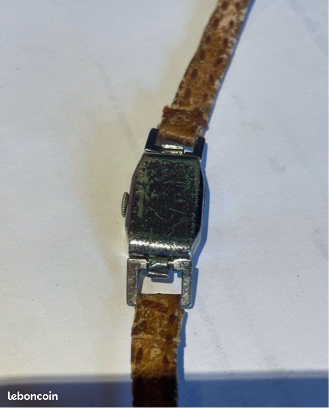 Montre Vintage Femme Greenland Philos Mécanique - Cadran Argenté, étanche - Occasion Bon état