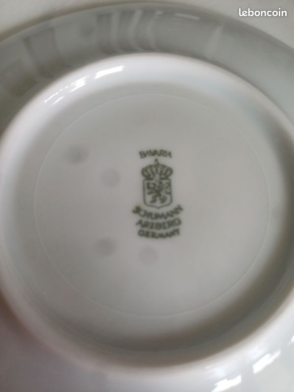 Lot de 10 sous-tasses en porcelaine Bavaria Schumann Arzberg - 14,5 cm (image 2)