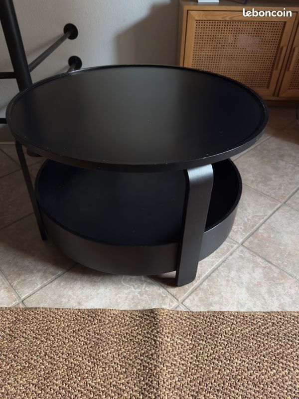 Table basse ronde noir IKEA Borgeby 70cm (image 3)