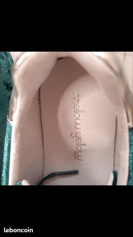 Sneakers Mellow Yellow Vertes/Argent en velours (image 9)