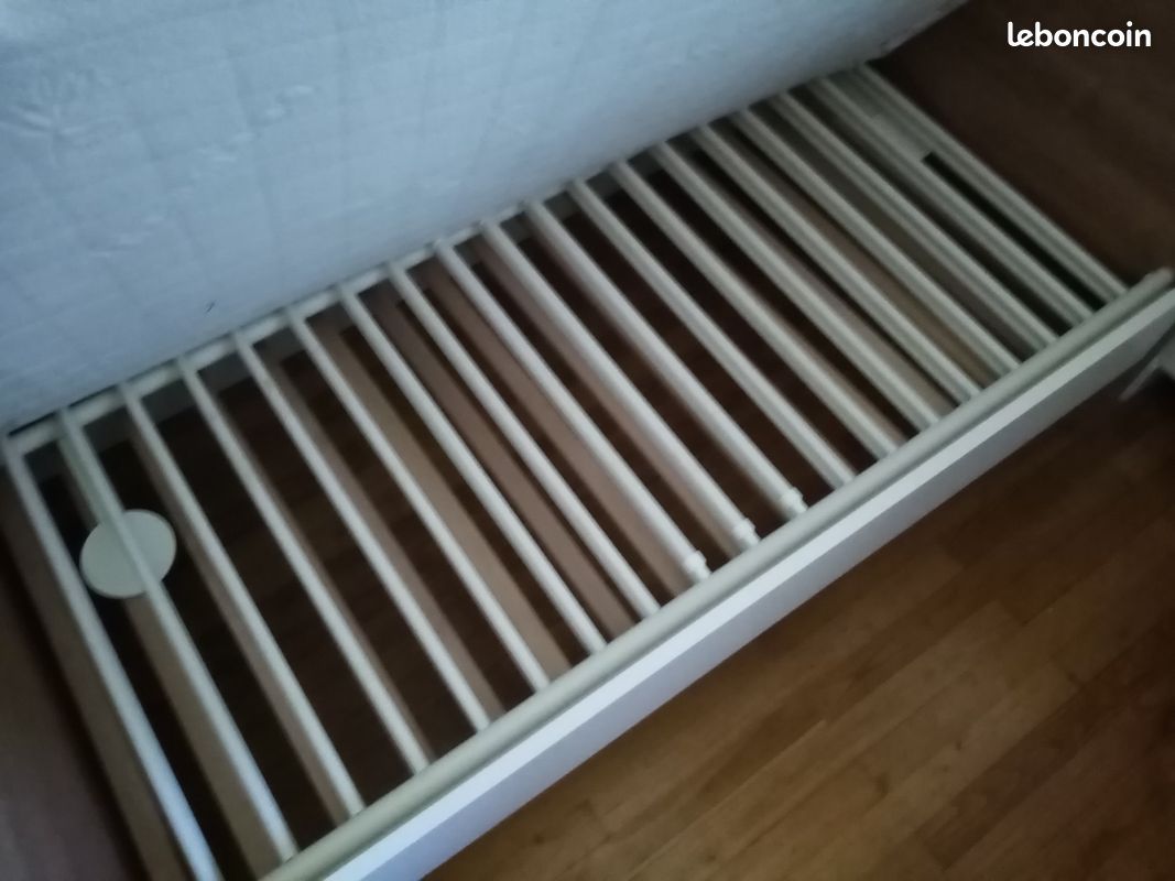 Lit évolutif de Lit bébé à barreaux à lit enfant avec matelas Bamboo + barrière de sécurité (image 2)