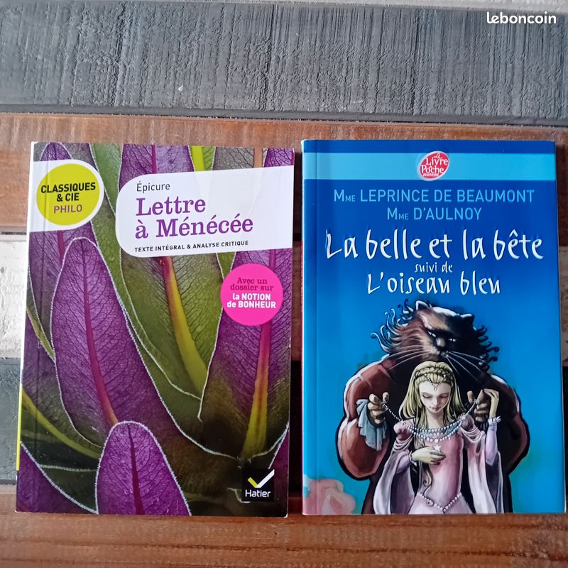 Livre lettre à ménécée et la belle et la bête (image 1)