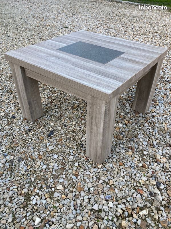 Table basse carrée stone chêne gris (image 1)
