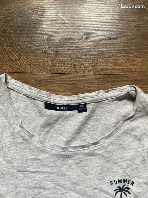 Chemise de nuit liquette tee-shirt nuit gris kiabi 12 ans (image 3)