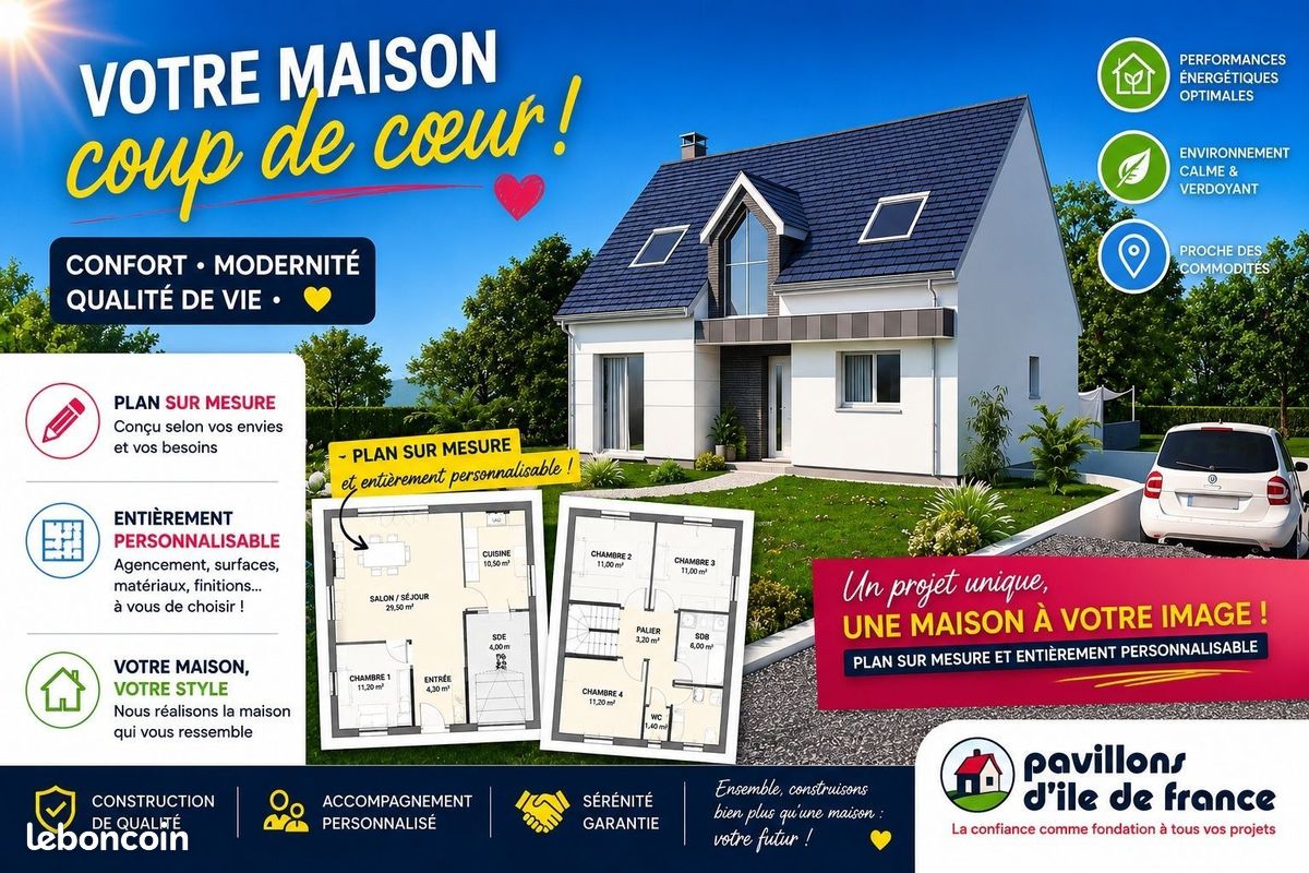 Maison 6 pièces 125 m² · à Rozay-en-Brie · 125 m² · 279 010 €