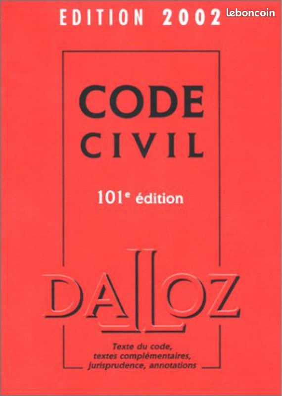 Dalloz code civil 2002 (image 1)