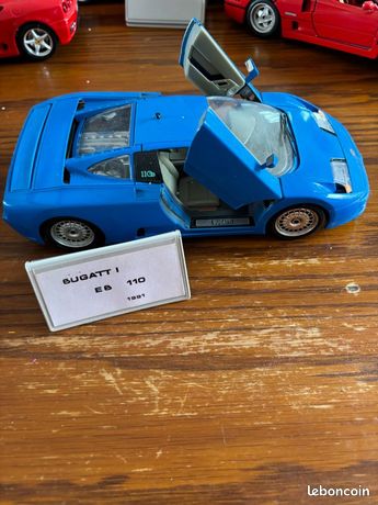 NOREV 1/43 Bugatti EB110 – Modèle Développement 1991 Bleu – Collection AL966