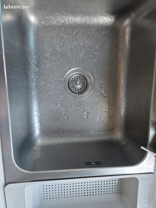 Évier inox double de cuisine ikea avec évacuation et lave legume (image 3)