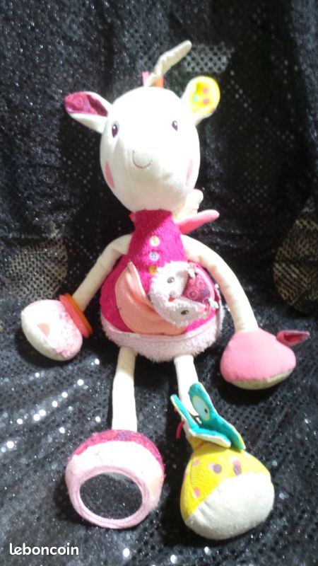Peluche doudou d'eveil licorne louise lilliputiens 45 cm Jeux
