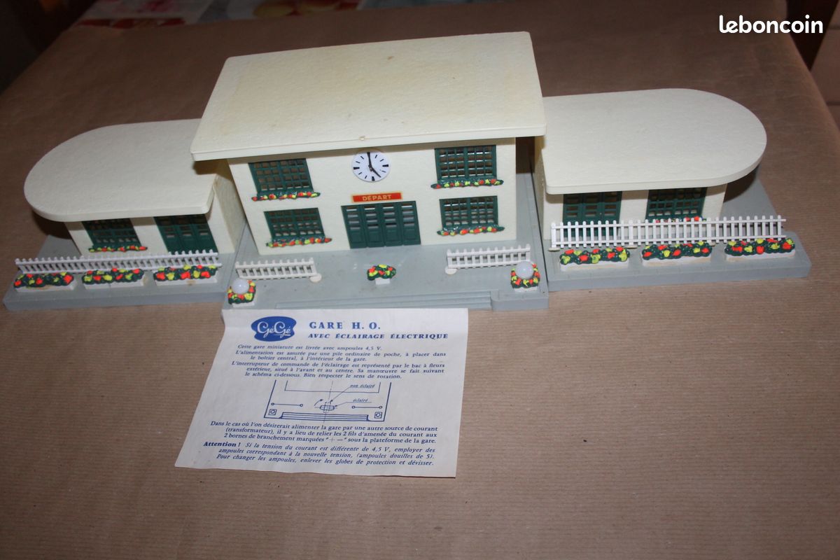 GéGé 6600 / 10 HO Grande Gare 3 Eléments Vintage 1:87 1/87