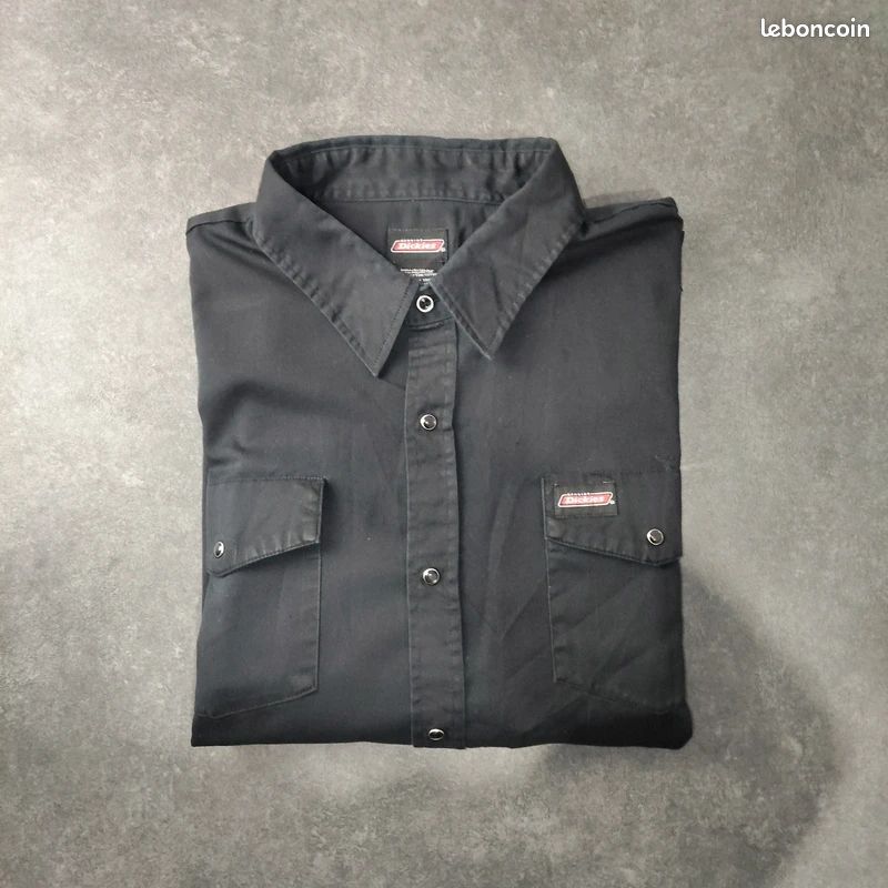 Chemise paisley pour homme grand noir