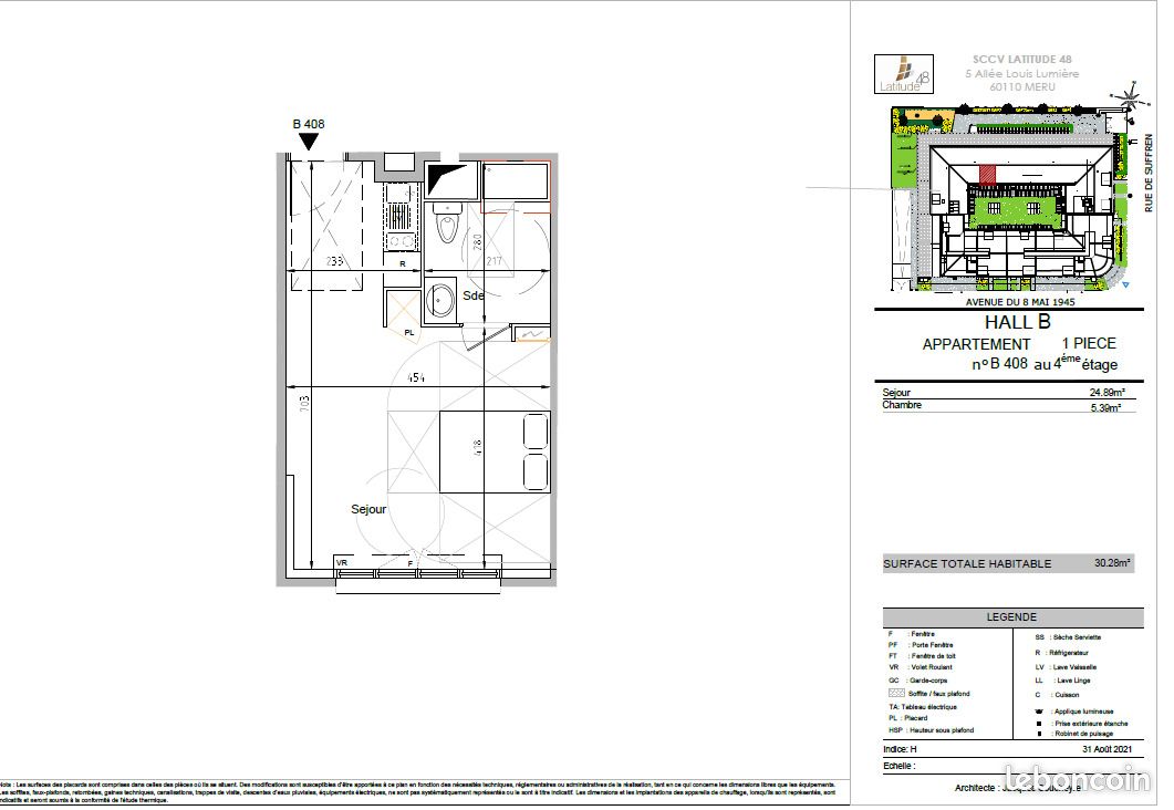 Appartement 1 pièce 30 m² · à Neuilly-sur-Marne · 30 m² · 621 €