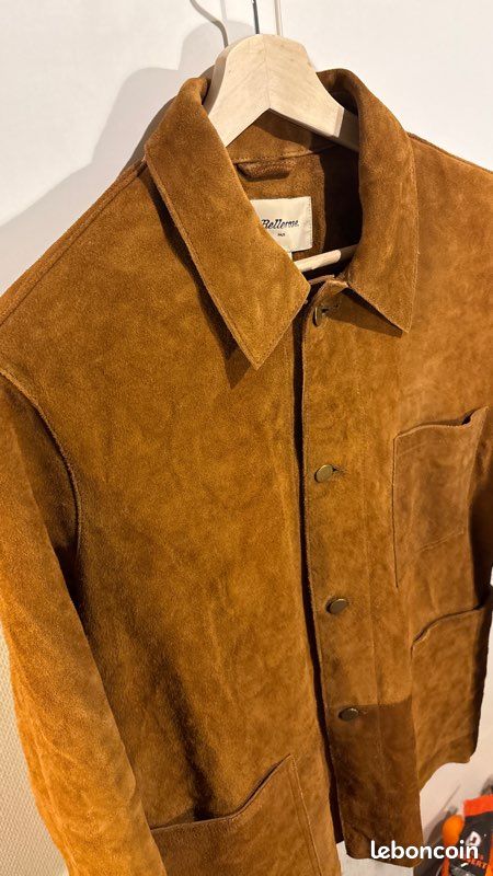 Veste Homme Newport Harbor En Cuir Doublé, Marron, Taille L - NEUVE Sans étiquettes