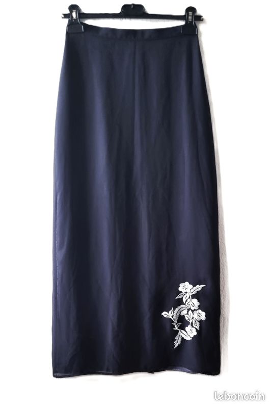 Jupe Caroll Taille 34 - Multicouleur, Style Droite En Coton - Occasion Très Bon état