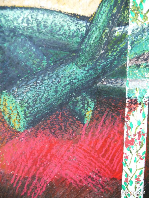 Grand tableau signé: arbres abstraits (image 4)
