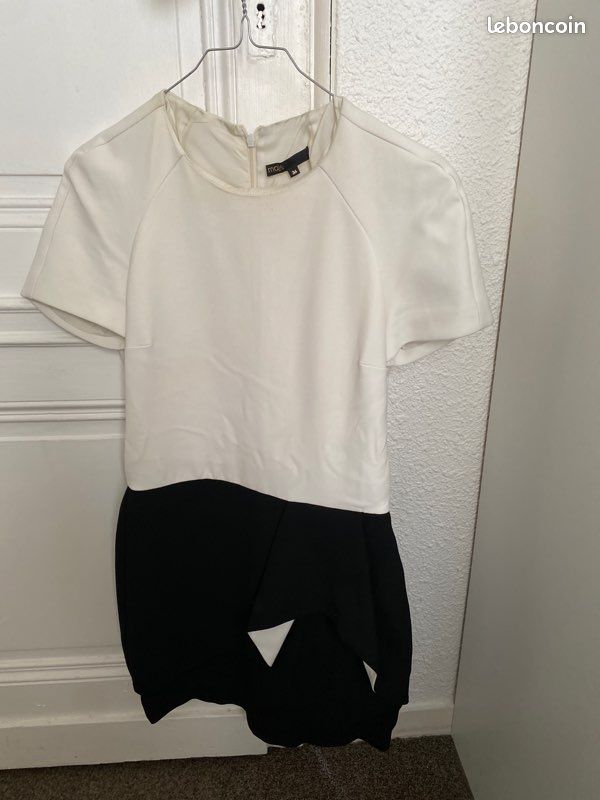 Robe maje noire et blanche (image 1)