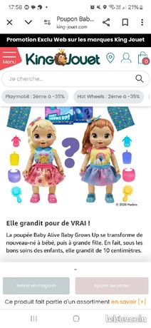 Grandit PoupÃ©e Alive King Jouet Poupee Baby Alive Poupée Baby Alive