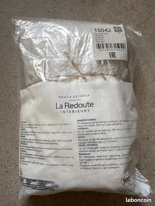Vends deux taies d’oreiller coton neuf (image 3)