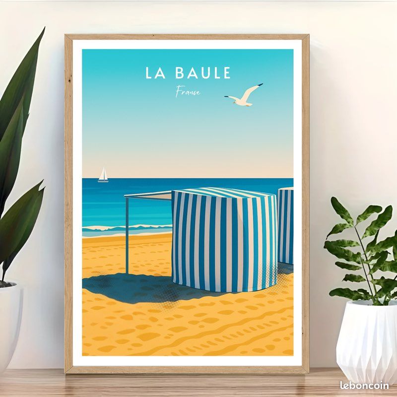 Lot De 6 Suspensions Vintage – Art Mural Plage Coquillage – Laiton