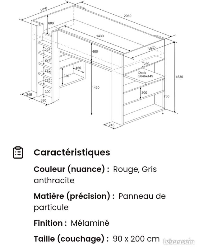 Lit mezzanine noha 90x200 (image 9)
