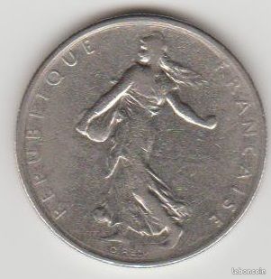 Pièce 1 Franc Semeuse 1960 - Qualité SUP - Nickel - France