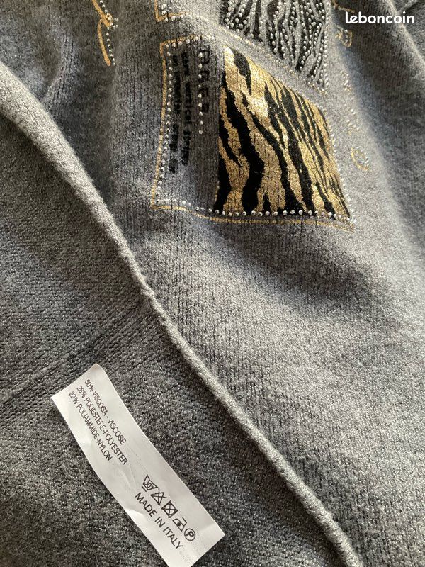 Pull Enveloppant Ann Taylor Gris Bijou - Taille Petite S - Neuf Avec Étiquette