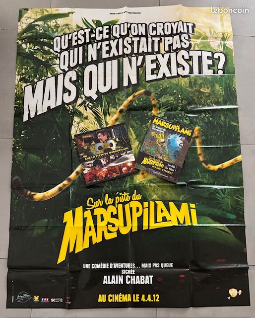 Bandes dessinees le livre et la bd du film marsupilami + 1 poster + 1 peluche marsu (image 1)