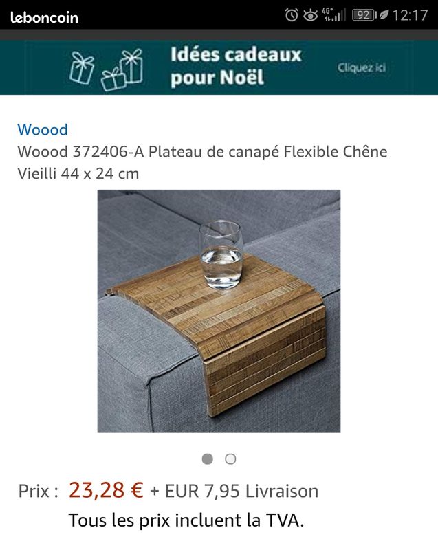 Plateau flexible accoudoir canapé (image 2)