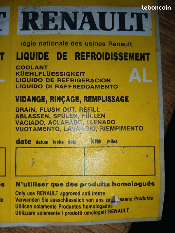 Étiquette Renault (image 3)