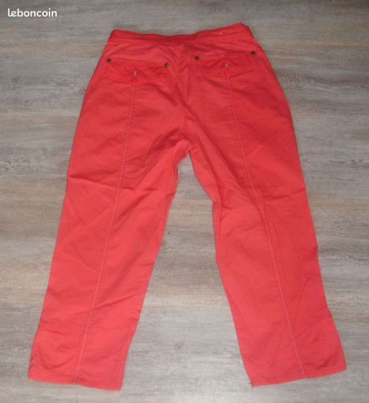 Pantacourt femme orange neuf 36 esprit de la mer (image 2)
