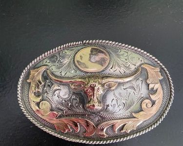 Boucle De Ceinture Western Cowboy Vintage - Fabriquée Aux États-Unis - Occasion