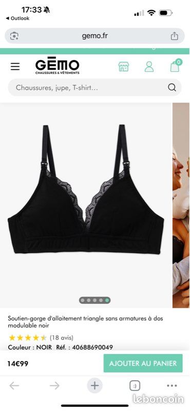 Soutien gorge d'allaitement triangle sans armatures Vêtements
