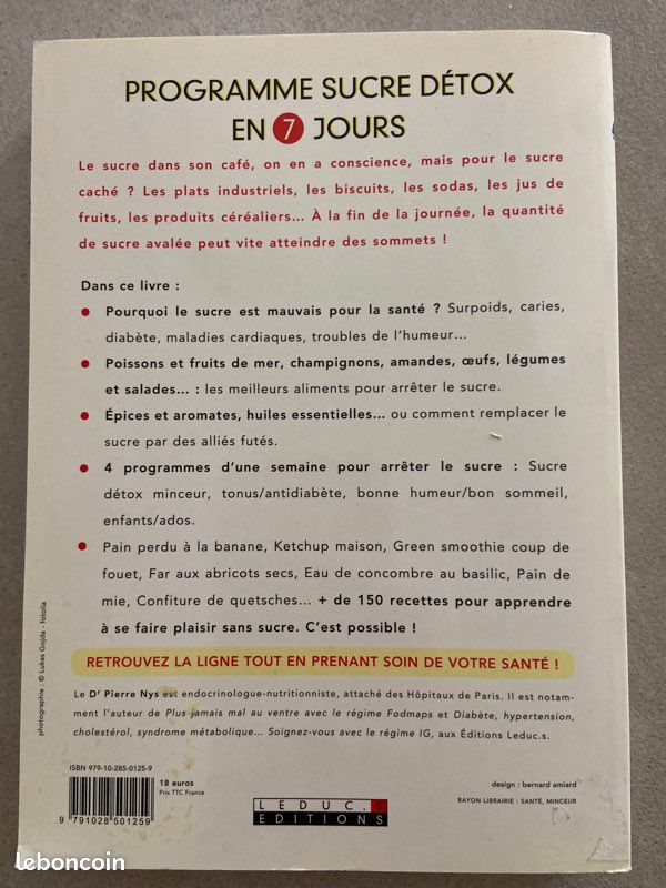 Sucre detox - Programme en 7 jours, Dr Pierre Nys (image 2)