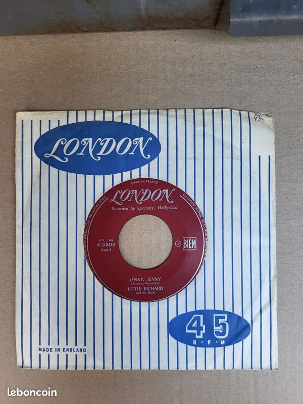 Little Richard And His Band Jenny, Jenny - Trés RARE Jukebox SP 45T France 1957 (image 2)