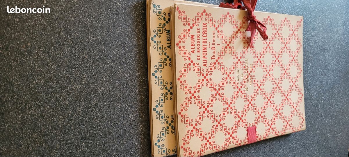3 ALBUMS ANCIENS BRODERIE Au Point De Croix Par DILLMONT