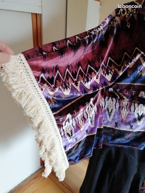 Veste gilet poncho bohême T U JUST ME (image 8)