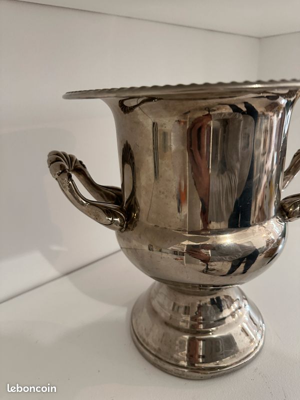 Seau à Champagne Métal Argenté Sur Piédouche – Occasion