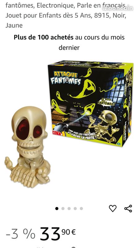 Jeu Attack Fantômes - Tir Sur Fantômes Projetés, Parle Français, Pour Enfants Dès 5 Ans - Inclut Projecteur Et Pistolet