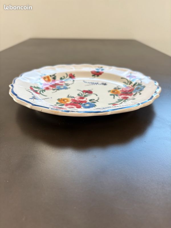 Assiette ancienne en faïence Niderviller fin XIXe siècle (image 4)