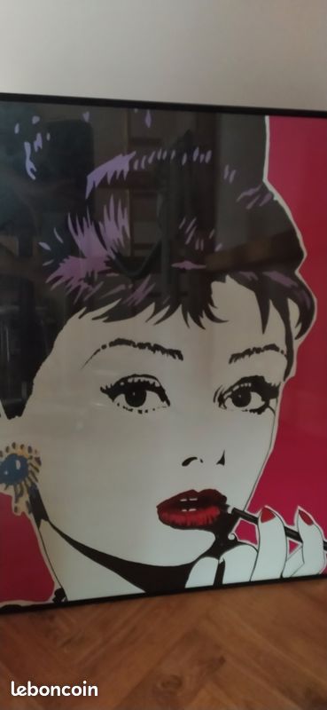 Urgent Tableau lithographie Audrey Hepburn (image 1)