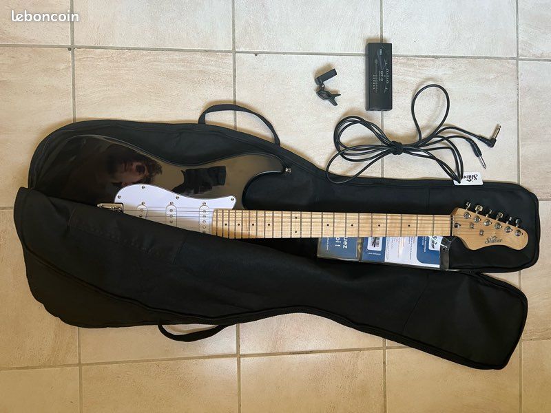Guitare électrique + housse + cable jack + basse GT3 + accordeur (image 2)