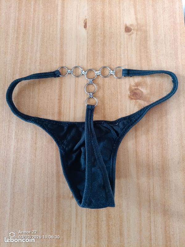 String Femme Antigel Perle Taille M (2) - Blanc Dentelle - Neuf Avec étiquette - Fabriqué En France