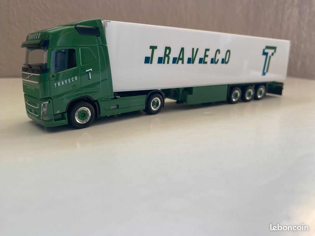 Maquette Remorque Frigorifique Herpa Traveco échelle 1:87 - Référence HN3153-2, En Plastique, Neuve, Fabriquée En Allemagne