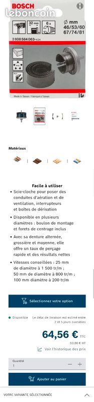 Scie cloche bosch (image 2)