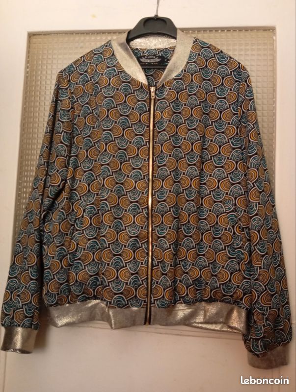 Veste Tailleur Bleu Marine It Hippie Taille S - Neuve Sans étiquettes, 100% Coton