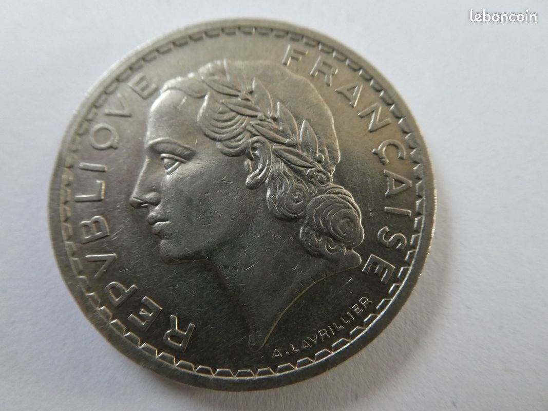 2-09) Monnaie 1935 - 5 Francs LAVRILLIER, NICKEL - Collection