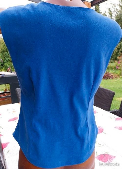 Débardeur Bleu Taille 40 à 42 - Occasion Très Bon état - Marque Bon - Décontracté